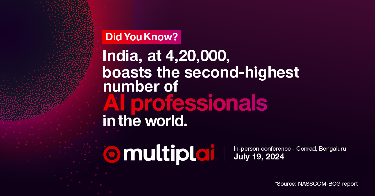 TeamTargetIndia's tweet image. Up your game in #AI &amp;amp; be more than just a statistic! Register for #TargetMultiplai, a day-long event that will bring together practitioners, industry leaders, researchers to discuss the latest trends &amp;amp; developments in #AIatScale. Details here: lnkd.in/ggsJJXKm

Stay tuned.