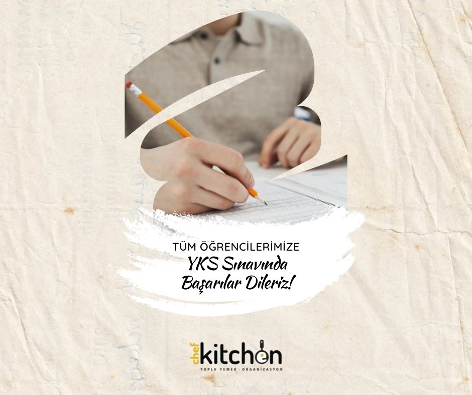 Sevgili gençler,
Hayallerinizin peşinden koşarken, emeklerinizin karşılığını alacağınız bu önemli gün yaklaştı.

Bizler de Chef Kitchen olarak sizlere YKS sınavında başarılar diliyoruz. 

Geleceğiniz aydınlık, yolunuz açık olsun! #yks