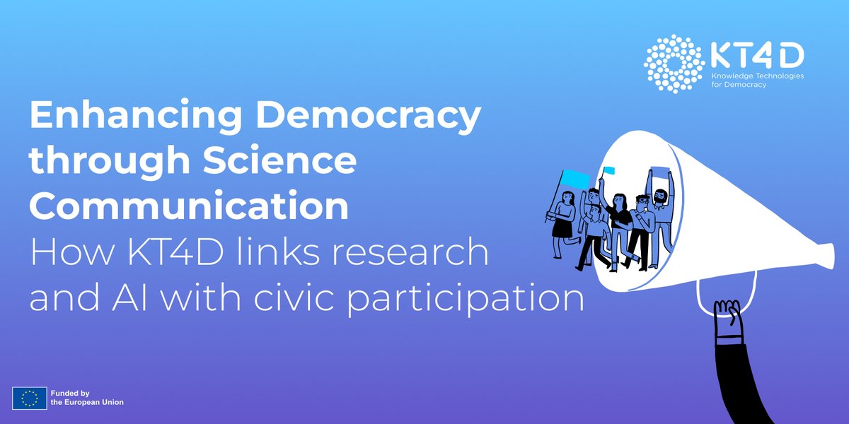 TrustITServices's tweet image. With the European #elections approaching, reliable information and transparent voting systems are crucial. @KT4Democracy integrates AI and humanities with participatory democracy, ensuring a stronger democratic future 🗳️
Find out more➡️tinyurl.com/2dfn5bfb
#ScienceForDemocracy