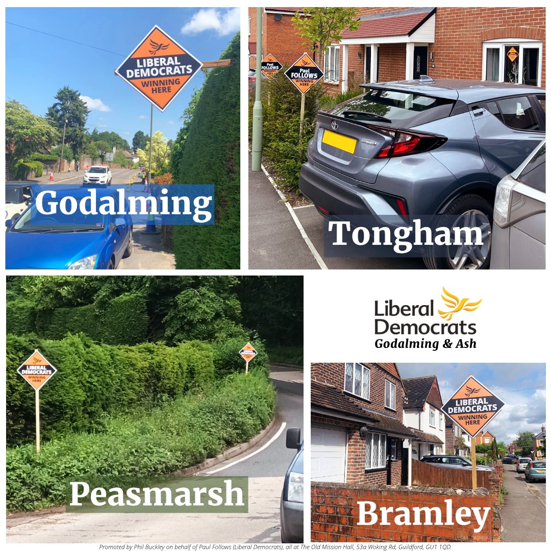 WaverleyLibDems's tweet photo. You lucky folks are getting two pictures today!
Our beautiful orange diamonds are popping up everywhere in #GodalmingAndAsh & #FarnhamAndBordon
🔶Would you like a diamond outside your house?
Order yours here: https://t.co/98cm35oTBa
#GE2024 #UKGeneralElection #ThePositiveVote https://t.co/eyfj7FiXkt