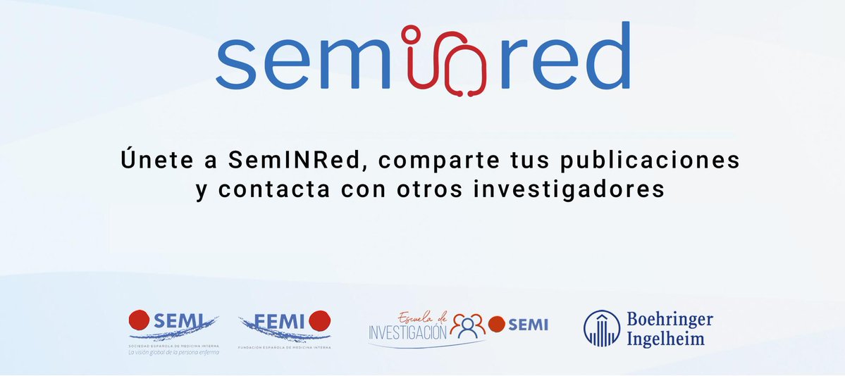 Sociedad_SEMI's tweet photo. 📢¿Aún no conoces #SEMinRed?💻📲Es una plataforma de @Sociedad_SEMI para crear sinergias entre #investigadores ¡Únete!🩺🏥🔬🔎
👉Toda la información sobre SEMinRed, acceso al registro, login (socios y no socios SEMI) y tutorial de ayuda: https://t.co/UmEaH4OesE #SEMITuit https://t.co/ZQLwKiMDiG