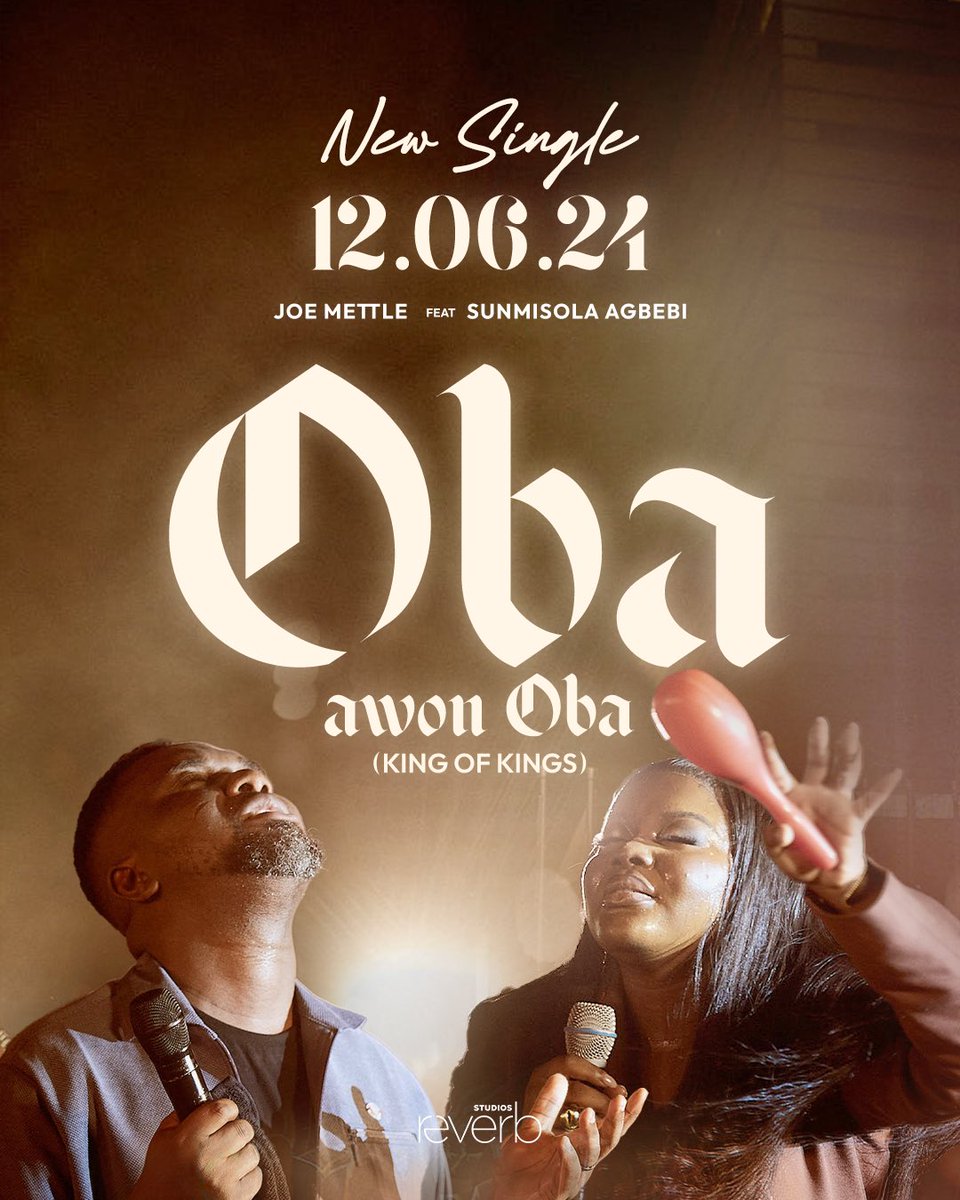 jmettle's tweet photo. I have exciting news family.
Finally we have a date for the release of “OBa Awon OBa”
Featuring @sunmisola_agbebi .
Wednesday the 12th of June.
Get ready to worship and pray with us .
@reverbstudiosgh
#Obaawonoba https://t.co/O0b5p9z7C2