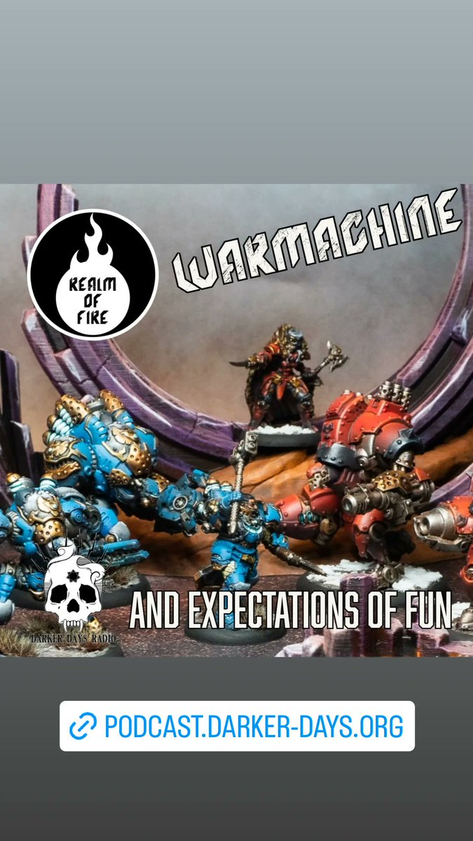 podcast.darker-days.org/e/261-realm-of…

We cover <a href="/SteamforgedLtd/">Steamforged Games</a> <a href="/privateerpress/">Privateer Press</a> #warmachine, <a href="/warhammer/">Warhammer Official</a> #necromunda and #ageofsigmar and about expectations of fun. #wargaming #miniatures #warhammercommunity #warhammer
