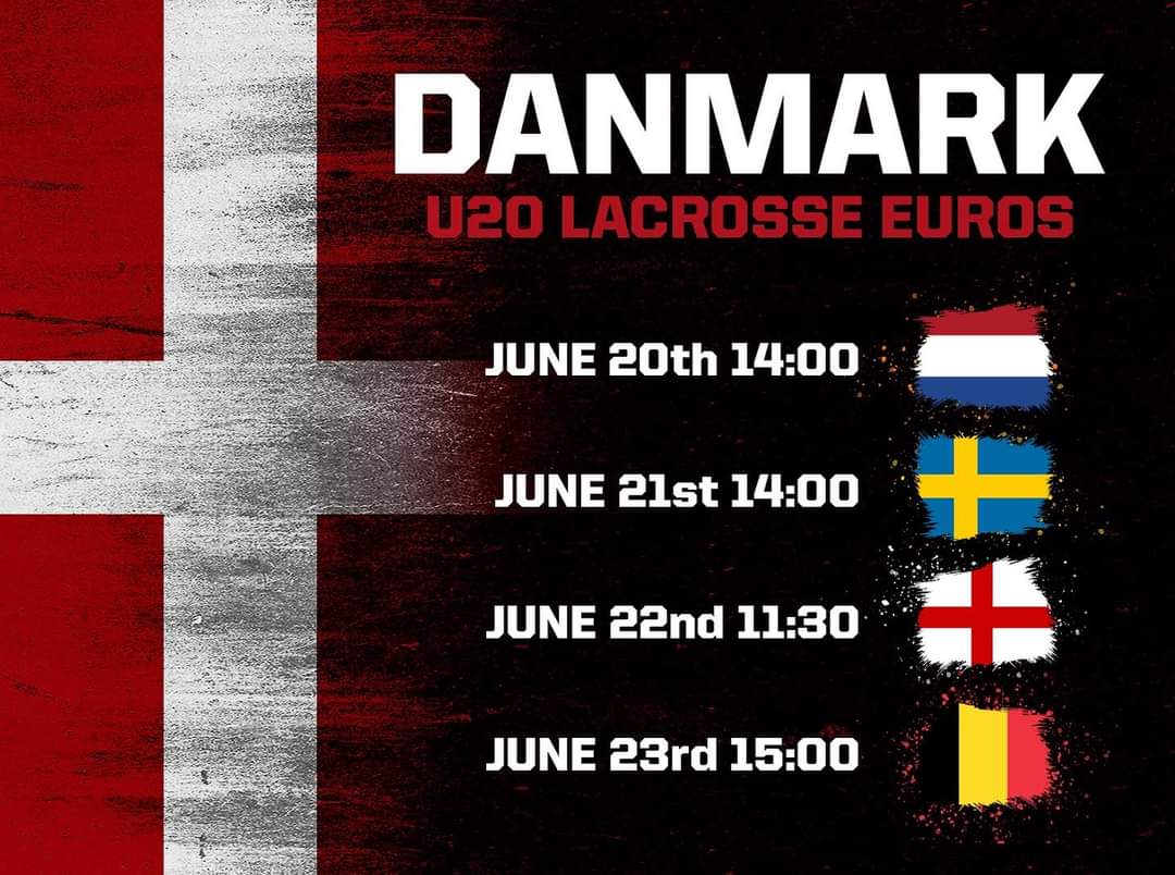 The schedule for the 2024 u20 European Championship is out now. A tough group with some familiar faces for our first ever junior national team ❤️🇩🇰