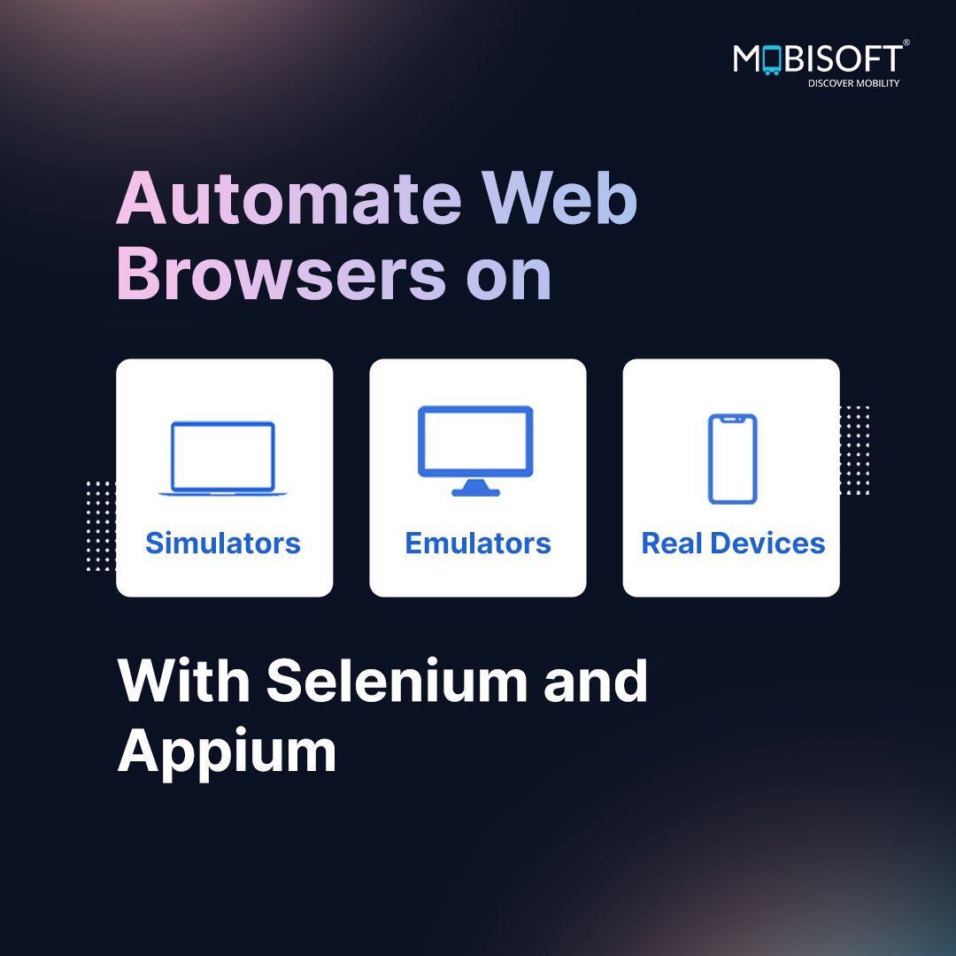 MobisoftInfo's tweet image. Harness the power of Selenium and Appium for top-notch software testing across browsers and devices! 🚀

🔗 zurl.co/LGow

#MobisoftInfotech #AppDevelopment #TestingAutomation