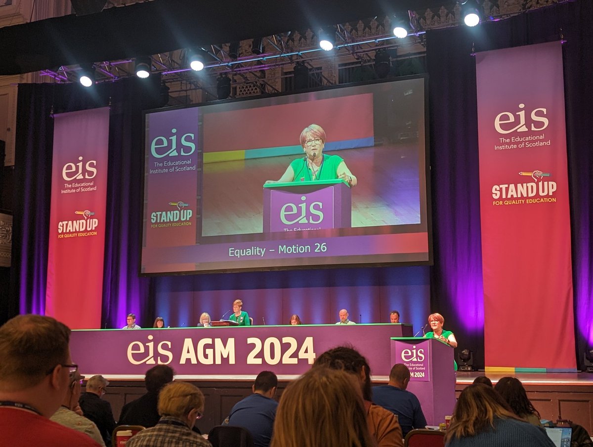 EISGlasLGBT's tweet photo. A heartening show of support for @EISUnion AGM Motion 26 (reaffirming support for trans rights) including several @EISGlasgow delegates speaking, after our comrades from @EdinburghEIS proposed and seconded. 

The motion passed unanimously! ✊🏻

#EISAGM24 https://t.co/sI3vZe3pKb