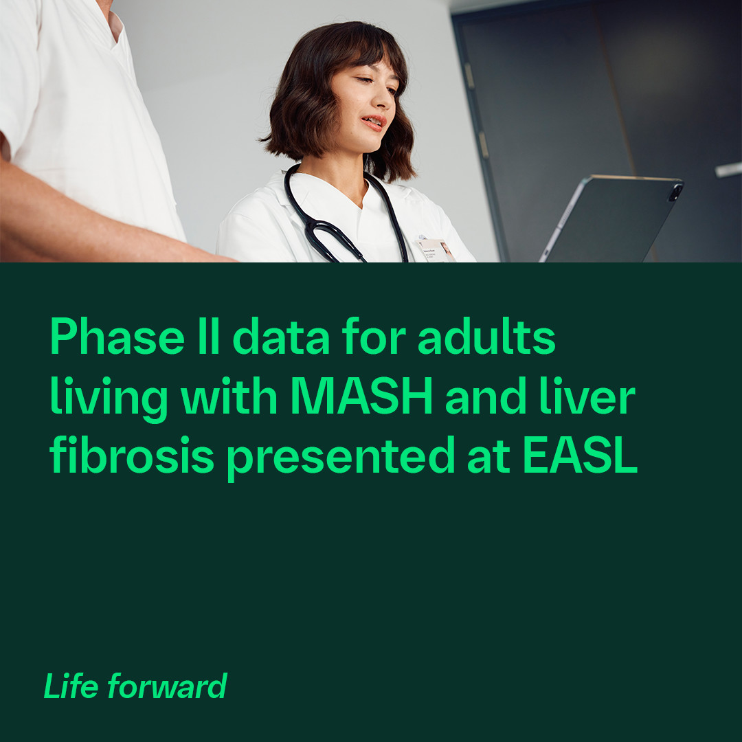 #NEWS – We are thrilled to announce our full Phase II data results for adults living with #MASH and liver fibrosis F1, F2 and F3 were presented at the <a href="/EASLnews/">EASLnews</a> congress today. Learn more: bit.ly/45gdoX4 #EASLCongress #LifeForward