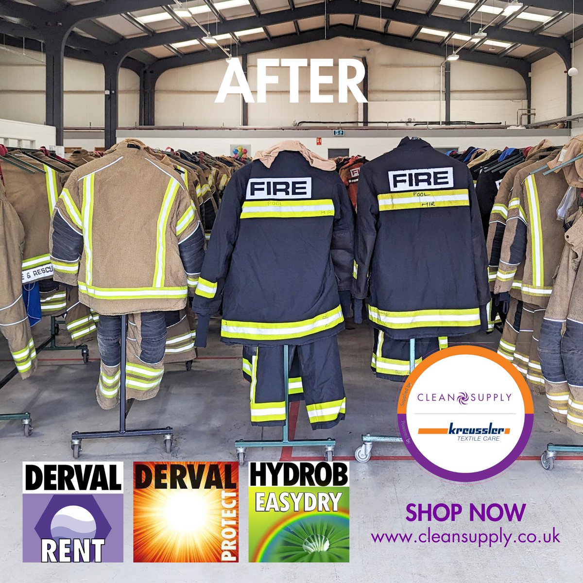 Let's talk about how incredible these before and after shots are

With the use of <a href="/KreusslerInc/">Kreussler Inc.</a> products

Interested in replicating these AMAZING results? Shop here: cleansupply.co.uk/products/?sear…

#safetyclothing #firebrigadetextiles #textilecleaning #commercialcleaning #drycleaning