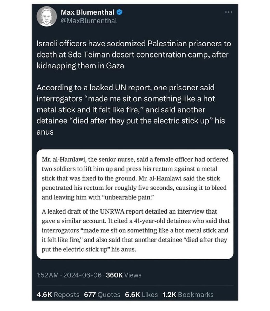 DETAILS JUST CAME OUT ABOUT ISRAEL USING SODOMY AND ELECTRIC CHAIRS TO TORTURE PALESTINIAN IN THIS CONCENTRATION CAMP. THIS IS DO DISTURBING
