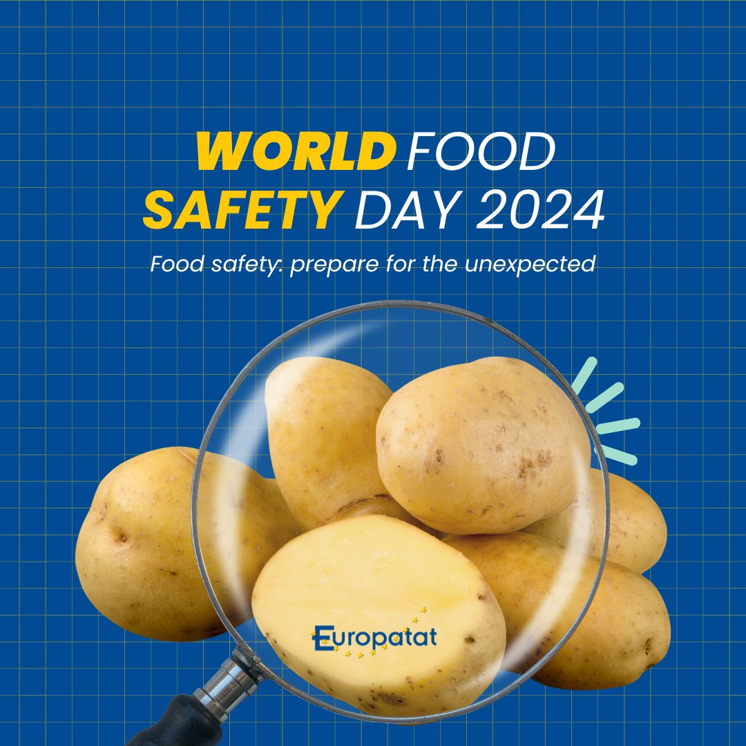 Europatat's tweet photo. Today, we join @WHO & @FAO celebration of #WorldFoodSafetyDay!
"Food safety: prepare for the unexpected" highlights the need for preparedness in food safety incidents.
At Europatat, #foodsafety is a priority for trade & consumption of #seedpotatoes & #warepotatoes 🥔 ✅ 🌎 https://t.co/Ei3YuBbYkV