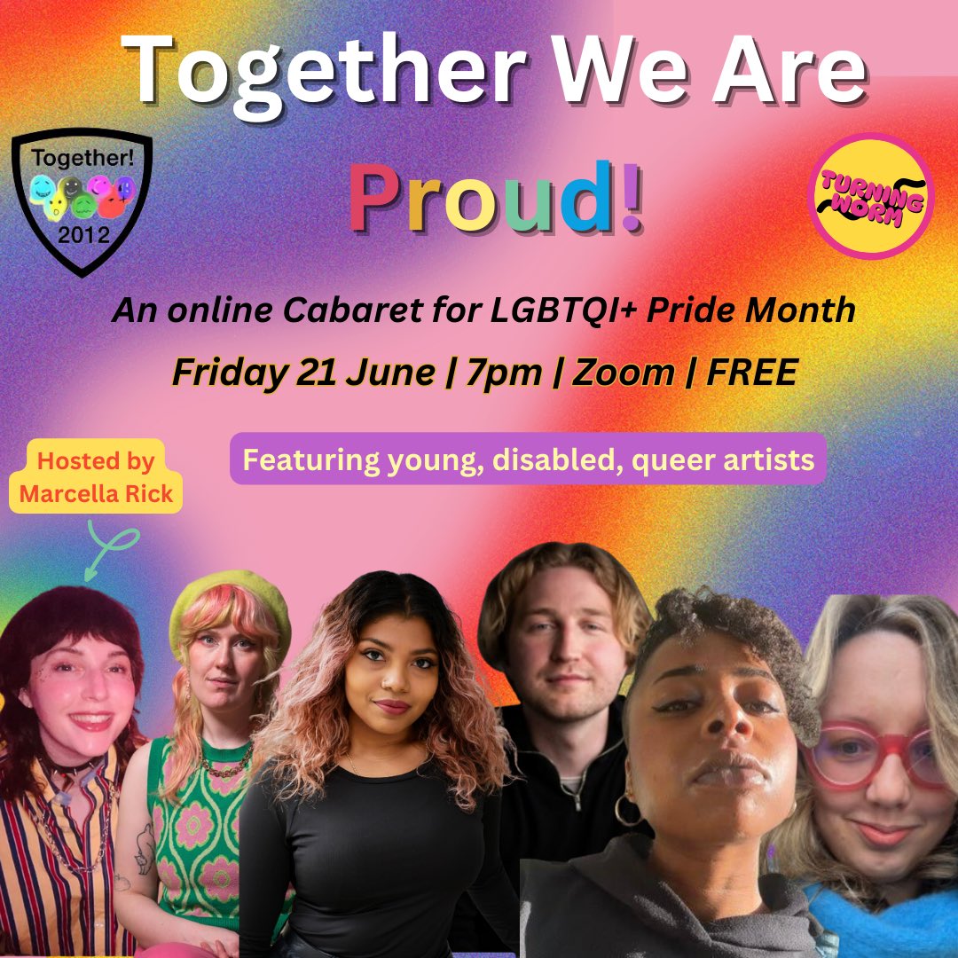 Turning Worm Theatre (@_turningworm_) on Twitter photo All too often, Pride events are inaccessible
So, we’re buzzing to collaborate with <a href="/ukdpctogether/">Together!2012</a> for Together We Are Proud 💥
FREE | #Online | #BSL interpreted | Live captions | #AudioDescription
Book a free ticket ⬇️
eventbrite.co.uk/e/together-we-… All too often, Pride events are inaccessible
So, we’re buzzing to collaborate with <a href="/ukdpctogether/">Together!2012</a> for Together We Are Proud 💥
FREE | #Online | #BSL interpreted | Live captions | #AudioDescription
Book a free ticket ⬇️
eventbrite.co.uk/e/together-we-…