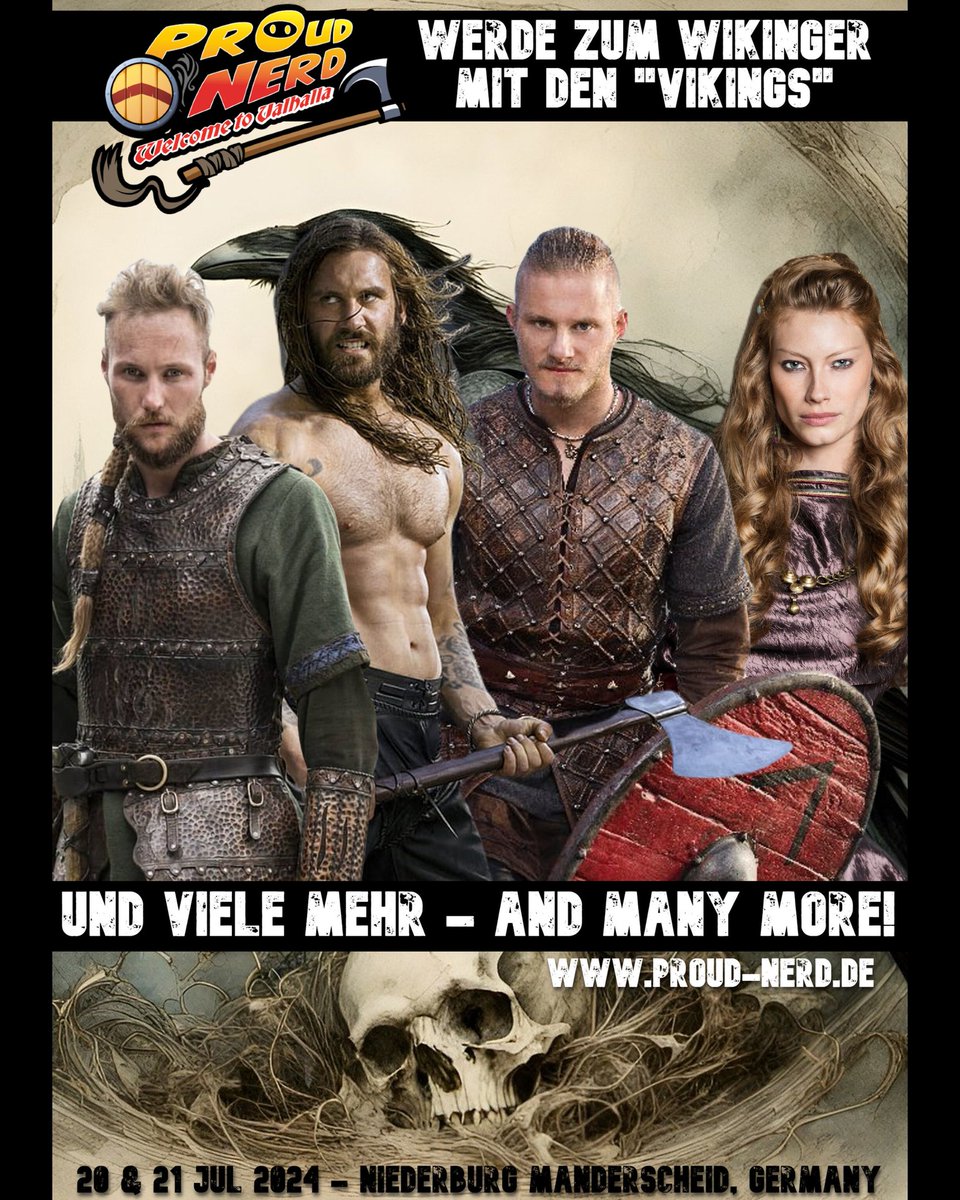 ProudNerdCons's tweet photo. 20. & 21.07.2024 in Manderscheid:
🪓Proud Nerd - Welcome to Valhalla🪓
Info: https://t.co/XxcvGLWnGT
#proudnerd #welcometovalhalla #vikings #vikingsfamily https://t.co/uwxYJrbYAz