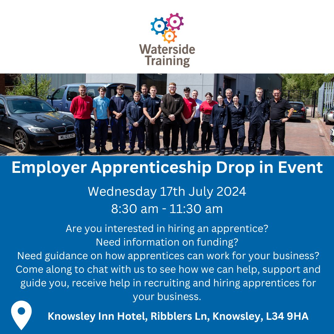 ✅Are you looking to hire an apprentice?
✅Do you need some help and guidance with recruitment and funding?

Why not come down to our employer drop in event where we can provide help, support and guidance on recruiting an apprentice to help grow your business 🚀