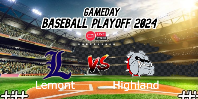 Highland vs Lemont🚨⚾️Baseball Playoff🚨
📺Live On: bit.ly/3wobsBl
 today @ 1p.
<a href="/Lemont_HS/">Lemont High School</a> <a href="/Lemont_Baseball/">Lemont Baseball</a> <a href="/Lemont_Softball/">Lemont Softball</a> <a href="/LHSAthletics4/">LHS_Athletics</a>  <a href="/HHSBulldogAD/">Highland Bulldogs</a> <a href="/HHSbulldogsIL/">Highland High School</a> <a href="/HHSdawgBaseball/">HHS Baseball</a> <a href="/HighlandSball/">Highland Softball</a> <a href="/mrgrizzlie61/">Paulbaillargeon</a> <a href="/HighlandLegion/">Highland Post 439 Baseball</a> <a href="/OttensmeierJake/">Jake Ottensmeier</a> <a href="/MikeSmarge/">Mike Smargiassi</a>