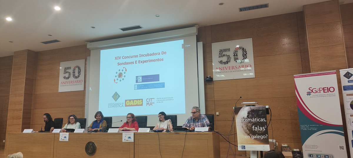 mariaginzo's tweet photo. Entrega de premios do XIV Concurso Incubadora de Sondaxes e Experimentos 
@sgapeio @UniversidadeUSC @CITMAga @MatematicasUSC @gadis @Xunta https://t.co/M16oE1F5jD