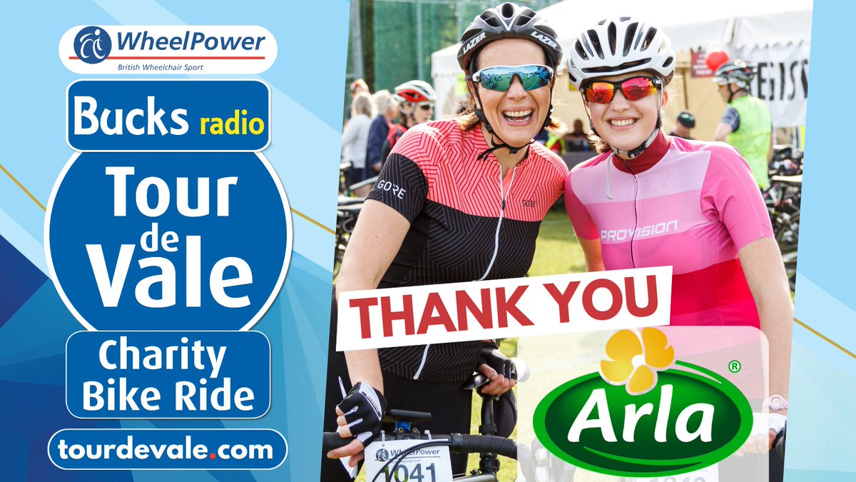 wheelpower's tweet photo. Thank you @ArlaDairyUK for supporting the #TourdeVale again in 2024! π΄ββοΈ As always its great to have your ongoing support for our event and the water you provide will help keep our riders hydrated throughout their cycling challenges on Sunday #ThankYou https://t.co/m6A39WU00I