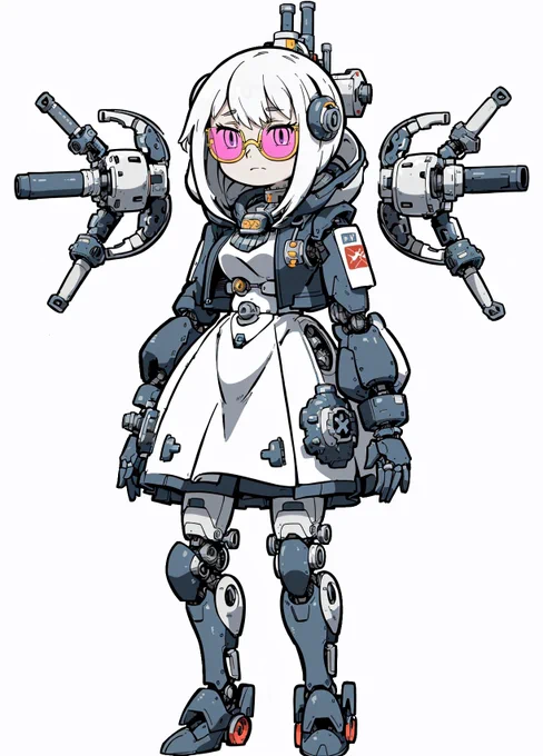 VZ-0005: β・プロンプット 日和神聖帝国 体長高: 158cm 総重量: 81kg 総出力: 53kw 推定総開発費用: 220億円 VZ-0005: