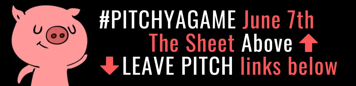 🏆 #PitchYaGame is live! Good luck #GameDev!

📑Bookmark "The Sheet" bit.ly/ThePYGSheet
⏰Find your time zone link at the same link
 ⤵ Share #indiegame PYG tweet below

-⏰4am-4pm PST
-Make a NEW tweet (replies don't count)
-Don't quote old tweet
-Don't spam tries