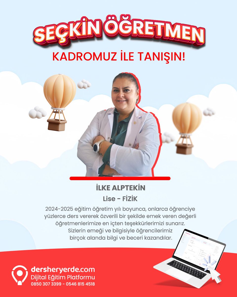 dersheryerde_tr's tweet photo. 🧑🏻‍🏫  Öğretmenlerimize Teşekkürler! 💐

🗓️  Onlarca öğrenciye yüzlerce ders vererek özverili bir şekilde emek veren değerli öğretmenlerimize en içten teşekkürlerimizi sunarız. Sizlerin emeği ve bilgisiyle öğrencilerimiz birçok alanda bilgi ve beceri kazandılar. 🪄 https://t.co/cGCY49upeU