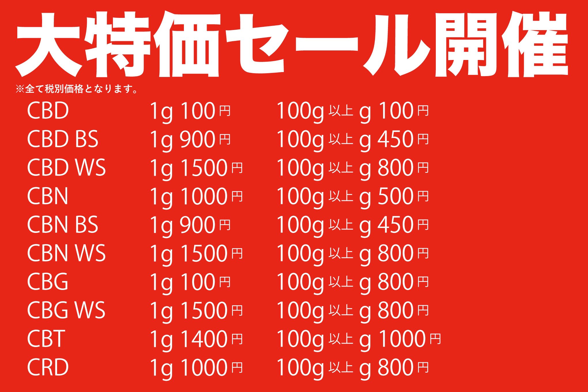 CBD アイソレート 100g 原料 リラックス