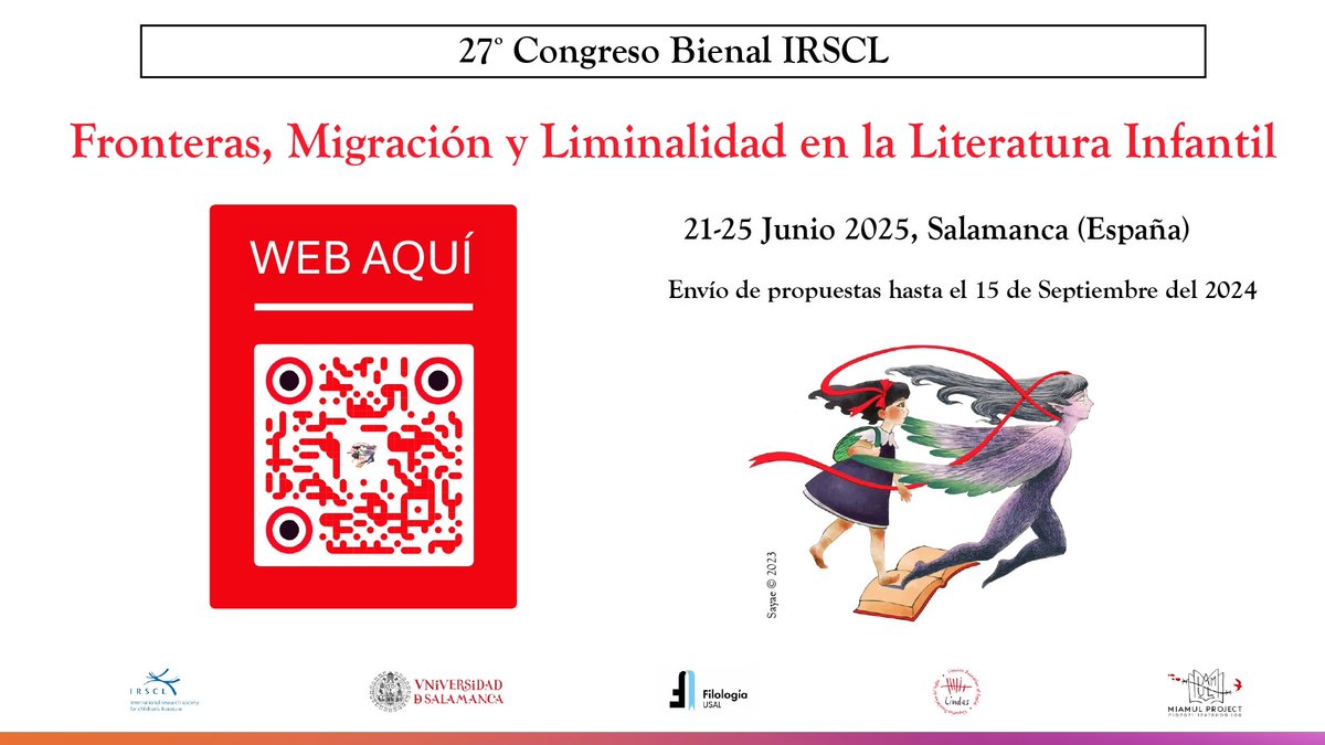 irscl2025_usal's tweet photo. ¿Te interesan las fronteras entre lenguas y dialectos en la literatura infantil?📚

Si ese es el caso, ¡este es tu congreso!

@IRSCL_News @lindes_usal @miamul_usal @i_elorza @USAL @FilologiaUsal @delg_ffl  @BorhamPuyal @pbarbaguerrero @usal @FilologiaUsal https://t.co/tazF4fojNZ