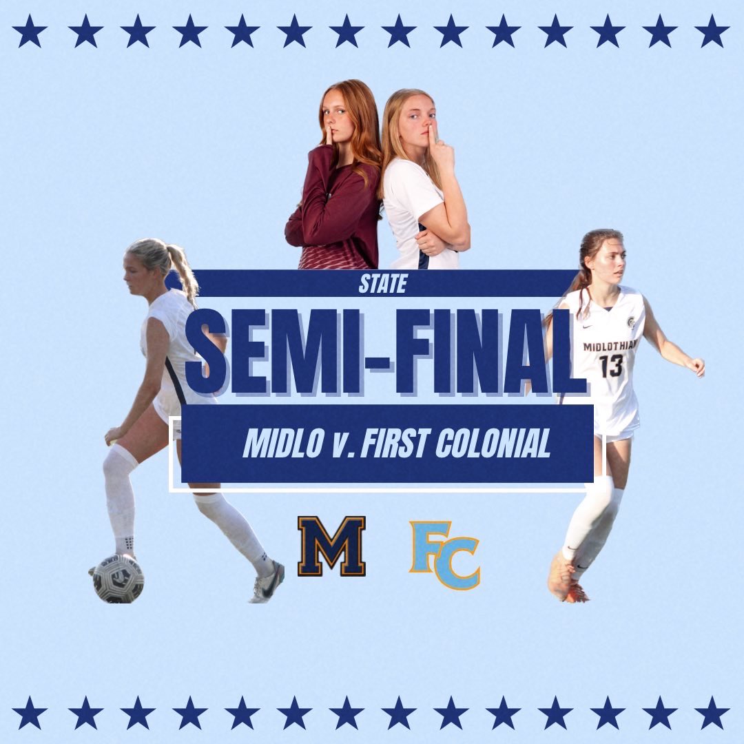 Battle of undefeated- Midlo vs First Colonial at Glen Allen! Kickoff at 11am.  
Winner plays for a state title!   @PrepSoccerRoddy <a href="/BobLImages/">Bob Lanum</a> <a href="/804Varsity/">804 Varsity</a> <a href="/TheRVASportsNet/">RVA Sports Network</a> <a href="/cfieldsports/">chesterfieldsports (from RVA Sports Network)</a>
