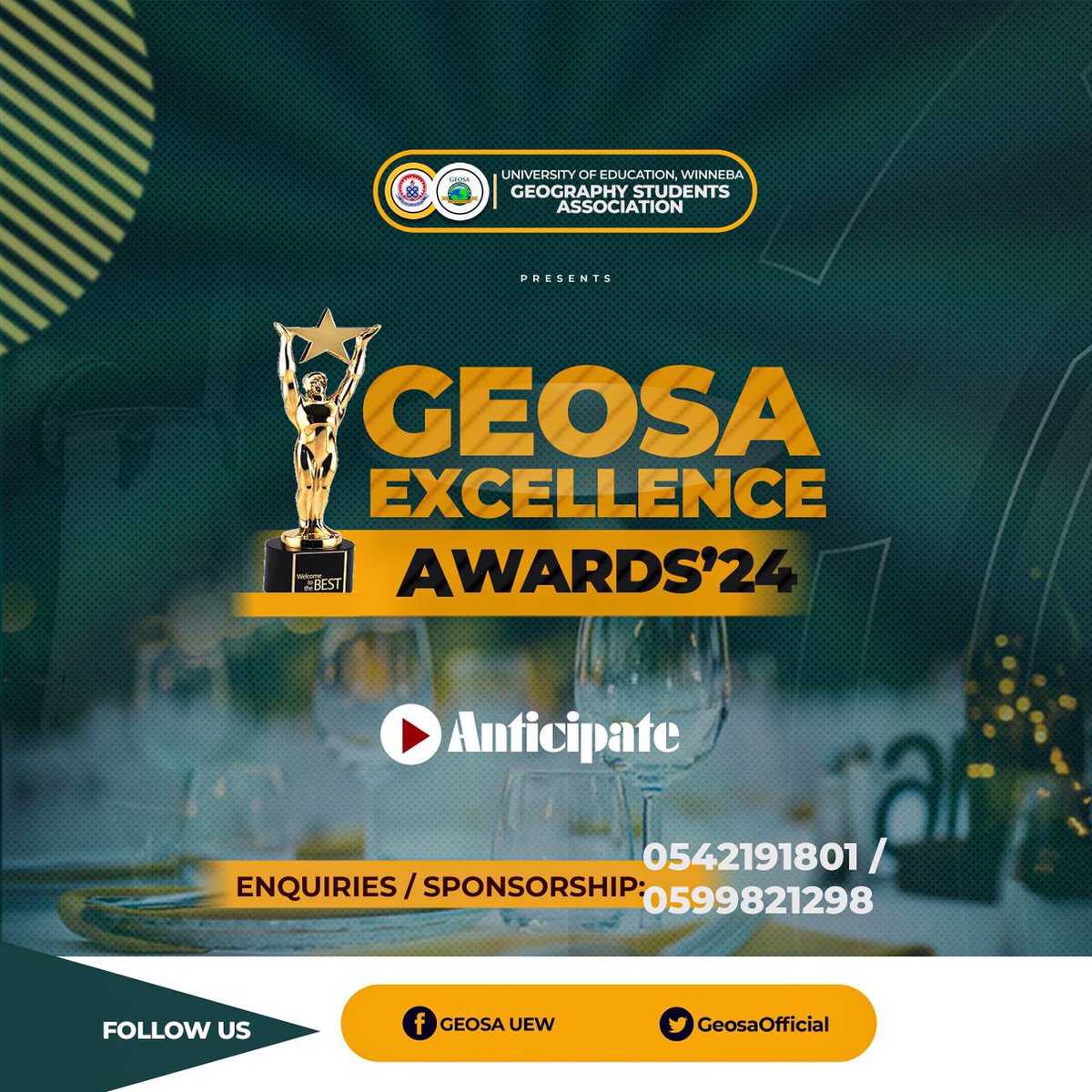 🔥🔥🔥🔥🔥🔥
                🔥🔥🔥🔥🔥🔥🔥🔥          🔥🔥🔥

*GEOSA EXCELLENCE AWARDS, 2024* 

 *GEOSA* will be hosting its historic annual awards scheme.

Are you wondering how *GEOSA* does its awards scheme? 
How prepared are you to witness this historic event?