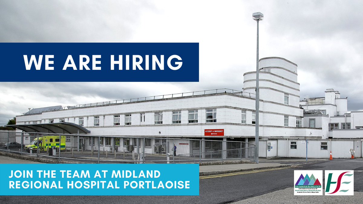 HSEDubMidlands's tweet photo. #MRHPortlaoise is currently hiring Staff Nurses for the Emergency Department

Apply Here: https://t.co/4fO8vA6tdk

#jobfairy #vacancies #DMHGJobs #nursing #nursingjobs @TCD_SNM @IADNAM1 @kayward2468 @EC131268 @OliviaLafferty7 https://t.co/ksbLyJxWXW