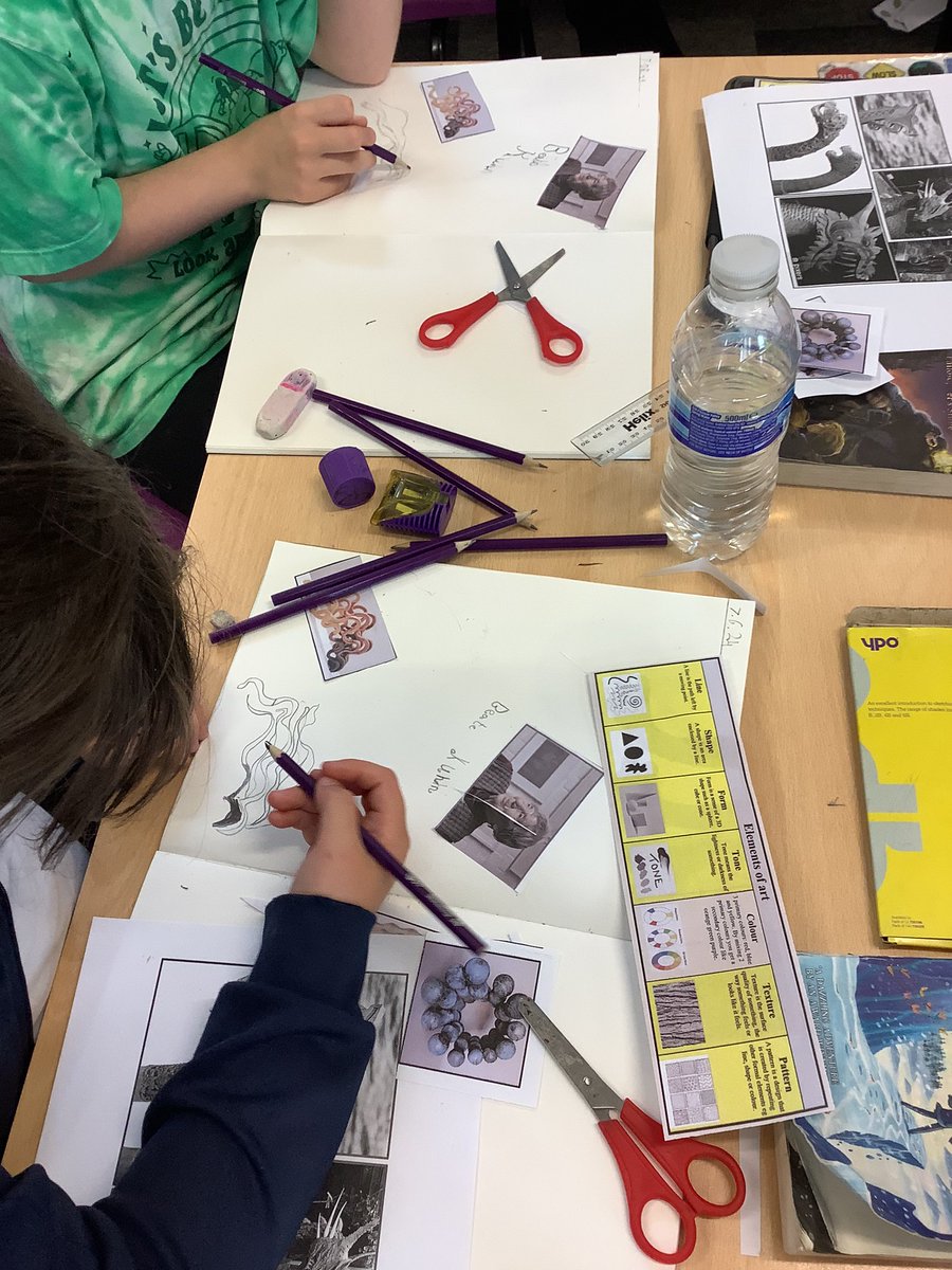 In Art, Year 4 have used the work of Beate Kuhn as inspiration for their first lesson on Viking art. They investigated the use of shape, form and tone to create various imagery in their book. They also recapped on pencil grips. <a href="/GarstonCE/">GarstonCE</a> <a href="/RainbowEduMAT/">Rainbow Education MAT</a>