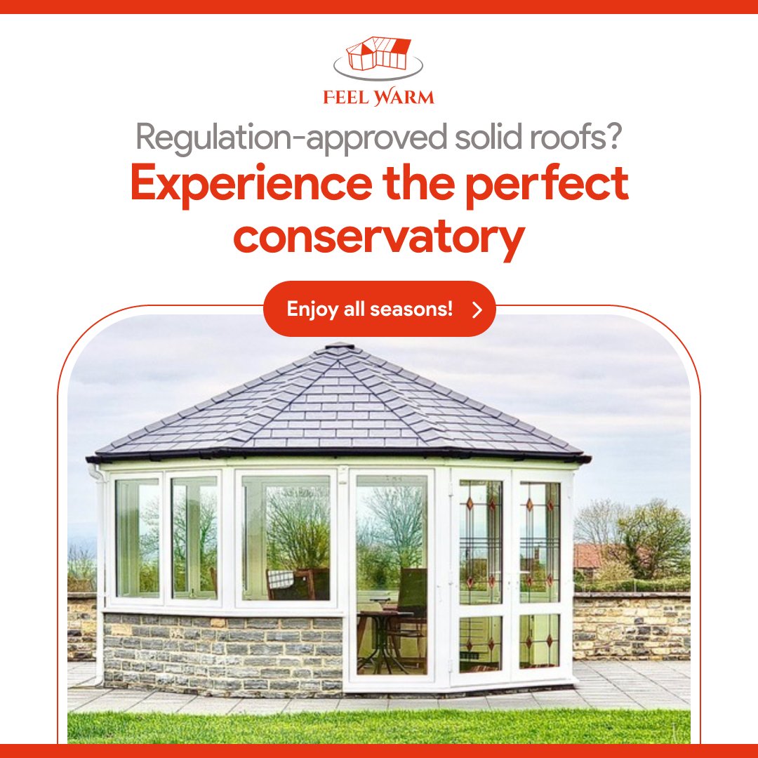 FeelWarmGlazing's tweet photo. Don't let the summer heat stop you from using your conservatory as a functional space. With the Leka Tiled roof, you can turn it into a cool and inviting room all year round. #FunctionalConservatory #LekaRoof #Staffordshire #FeelWarmGlazing https://t.co/1uNPZRLe8z