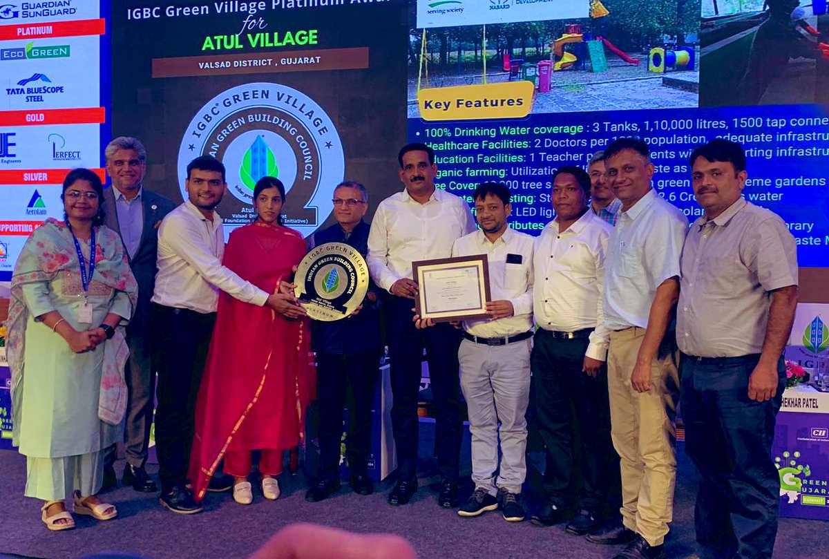Atul village has been certified as a #PLATINUM_GREEN_VILLAGE by Indian Green Building Council (IGBC).Atul village fulfilled these criteria and hence holds the distinction of being one among the six villages in this category.
<a href="/collectorvalsad/">Collector Valsad</a> <a href="/DDO_VALSAD/">DDO Valsad</a> <a href="/sdmvalsad/">SDM VALSAD</a> <a href="/sbmr_valsad/">SBM-G, DRDA Valsad</a>
