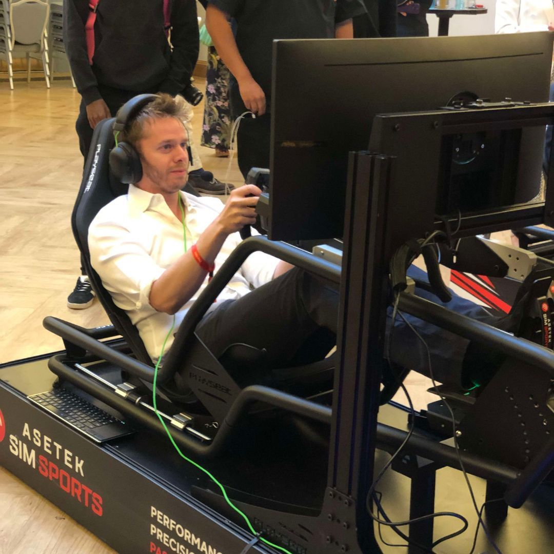 sim_staff's tweet photo. Congrats to @alexbrundleracing on taking the top spot on our leaderboard at the @london_concours Automotive Show! His impressive lap of 1:38.479 had everyone talking!
#londonconcours #racingsims #gaming #simracing #esports #gamingcommunity #racinggames #automotiveshow https://t.co/VDzkboIU3T