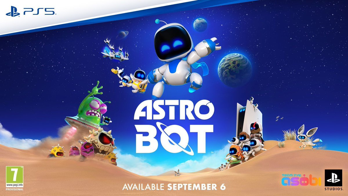 🚀 JOIN ASTRO ON A SUPERSIZED SPACE ADVENTURE 👨‍🚀 

The HIGHLY anticipated Astro Bot is now available for pre-order! 

Releasing SEPTEMBER 6th - YOU WON'T WANT TO MISS THIS 
CLICK HERE >> buff.ly/3RjhTdz 

#astrobot #new #newrelease #preorder #comingsoon