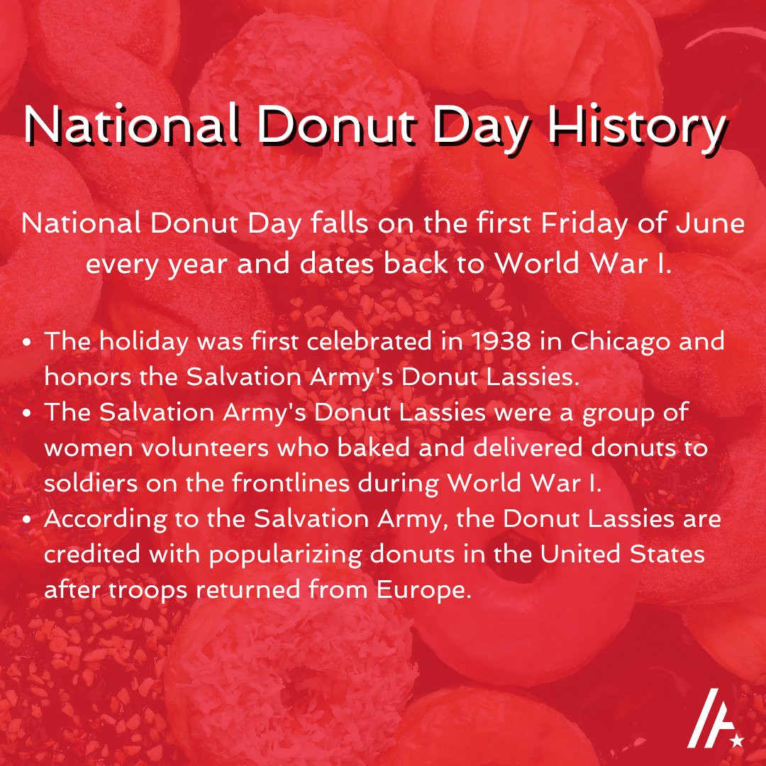 🍩 Happy National Donut Day! Swipe to learn about the history of this sweet holiday and find out how you can get FREE donuts today! 🎉 #NationalDonutDay #AllegianceTitle