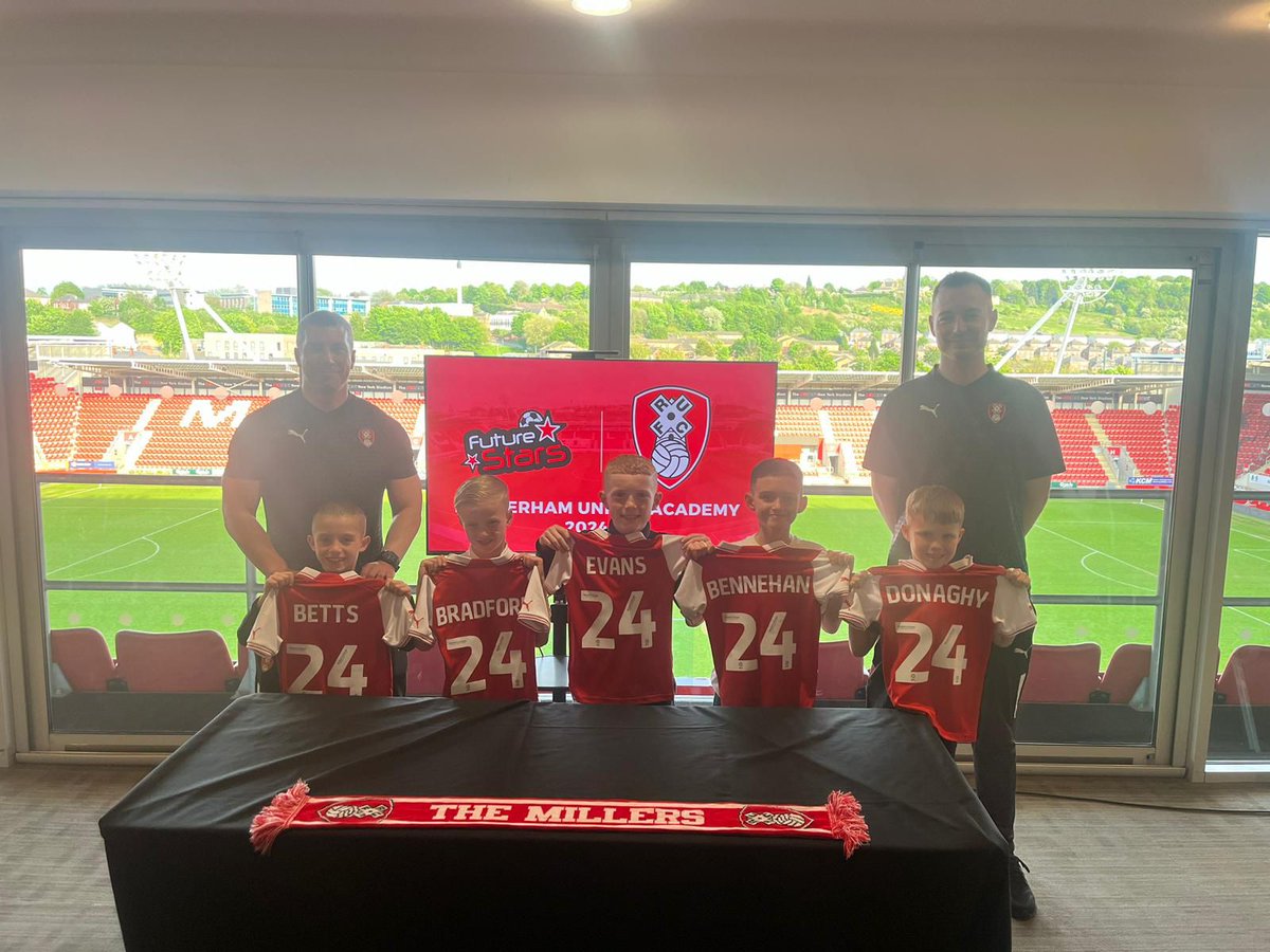 RUFC_CT's tweet photo. FOOTBALL DEV | Future Stars Progress to Professional Academies⚽🙌

We are proud to announce the progression of six young talents from our Future Stars programme, earning them spots at the Rotherham United F.C. Academy and Sheffield Wednesday Academy.

https://t.co/Jl3q6gBlvP https://t.co/wgBejcBN36