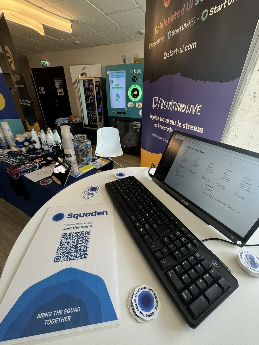 What a pleasure to introduce Squaden at the <a href="/_BearStudio/">BearStudio</a> stand at #Forkit2024! I received some feedback and advice to possibly propose it as a future solution for your company 👀