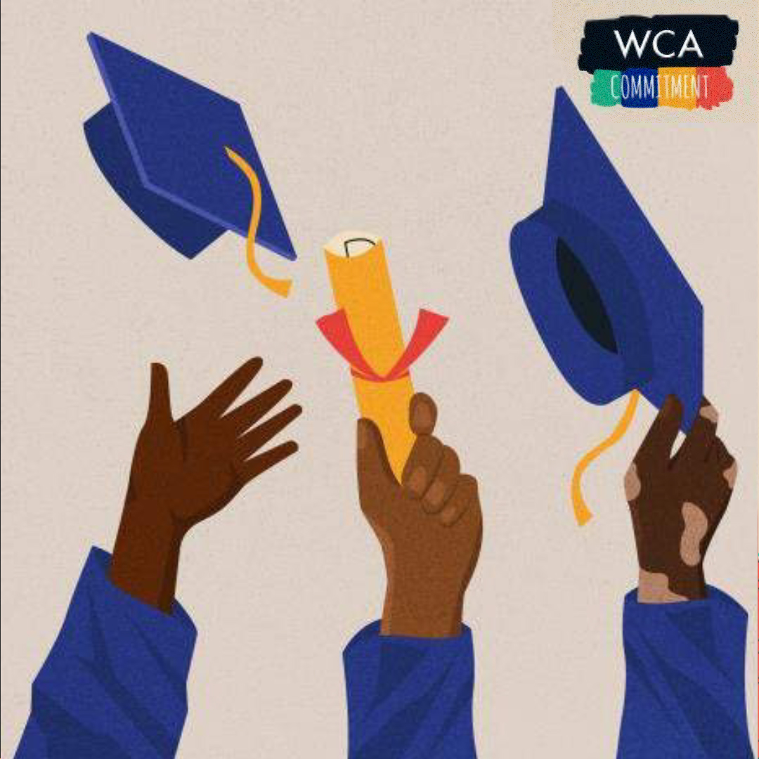 Healthy adolescents ⚕️ and young people can continue their studies to the end 🎓 and achieve their full potential in the job market.
#WCACommitment  #EducationSavesLives #1YearAnniversary