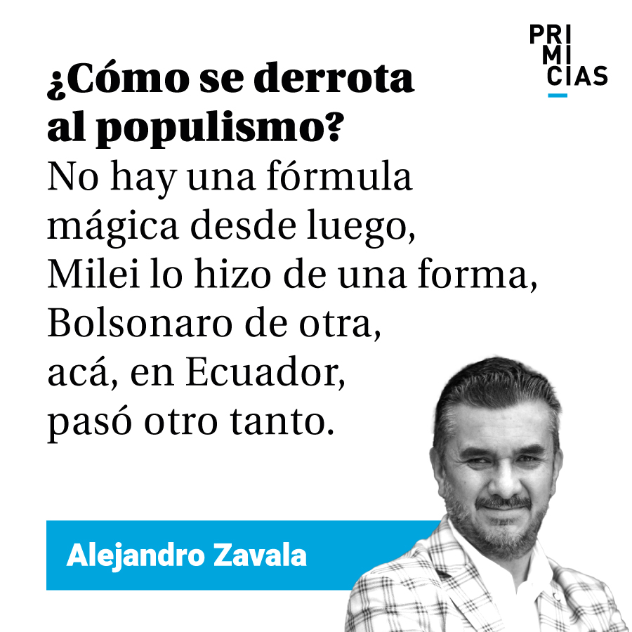 'Vencer al populismo'. Lea #Matrixpolítica de Alejandro Zavala (<a href="/sabater10/">Alejandro Zavala</a>). prim.ec/P2K350SboU0