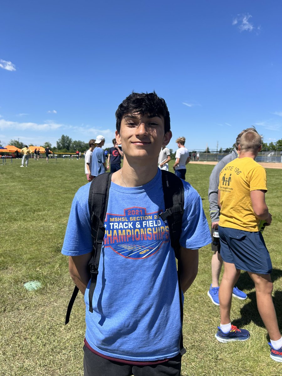 swchstrack's tweet image. STATE UPDATE:
Zion Buck finished in 11th place with a new PR of 
43’ 3/4”
@swchssports