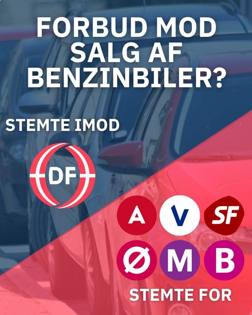 N_Granell's tweet photo. Fra 2035 er det slut med at købe en ny benzinbil. Det kan du 'takke' bl.a. Venstre og Socialdemokratiet for. Dansk Folkeparti stemte selvfølgelig imod.
Hvis du vil have mindre EU og mere Danmark, så er der kun ét parti at stemme på den 9. juni: Dansk Folkeparti #dkpol #euvalget https://t.co/qdRczHUU4c