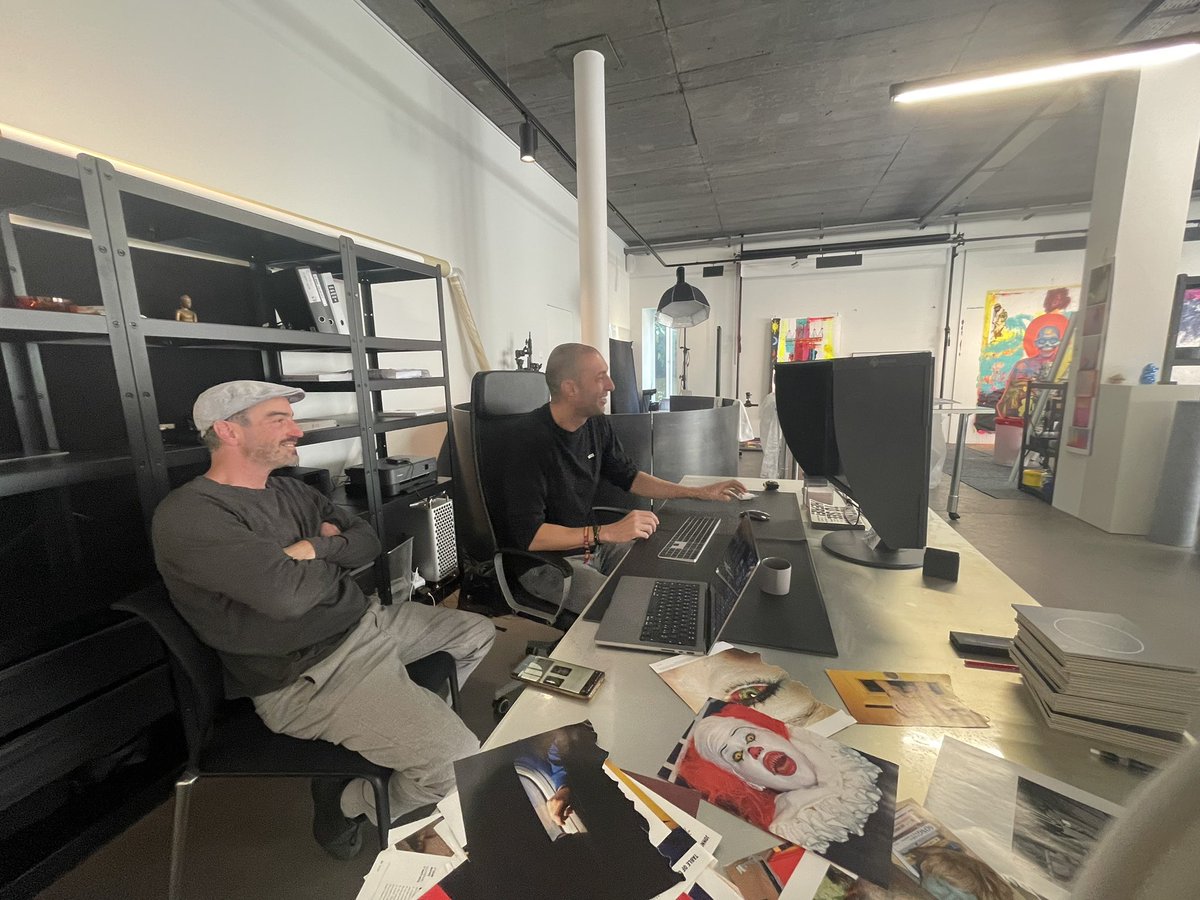 O_91Kevin's tweet photo. Preparing  the exhibition for our third “NFTopia event”! Thanks a lot to the @59th-attempt studio for your continuous support! https://t.co/LOIBHT0HIE