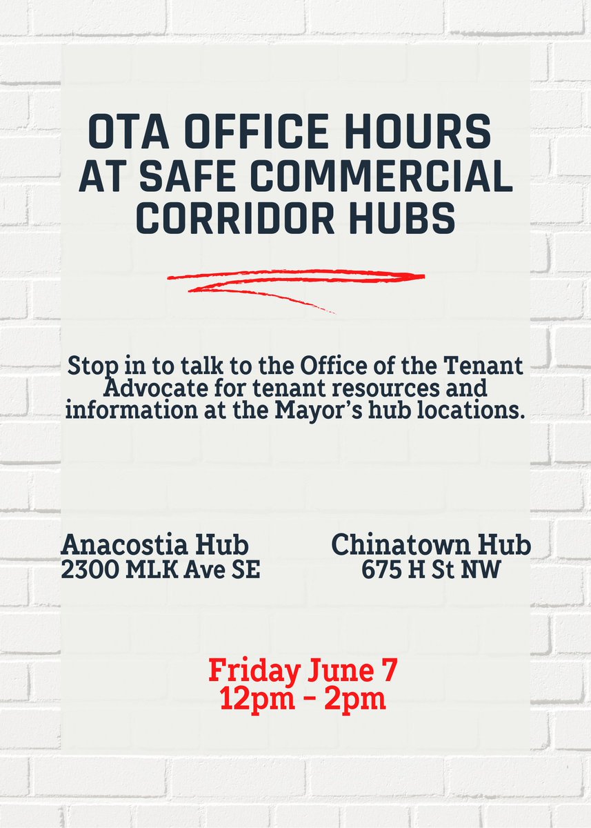 D.C. Office of the Tenant Advocate tweet media