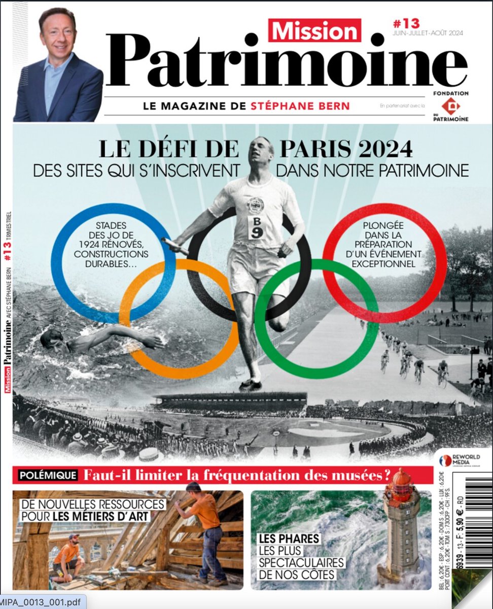 En kiosque depuis ce matin ! Jeux olympiques, métiers d'art et fréquentation des musées, entre autres, au sommaire du n°13.