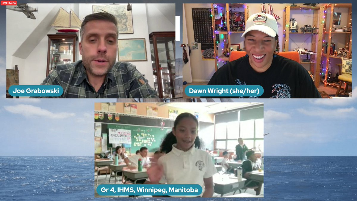 deepseadawn's tweet photo. A really nice highlight of #WorldOceanWeek for me thus far: @thexplorersclub Live Classroom Event to schoolkids w/@GrabowskiScuba ! Thanks again and keep exploring + Happy Birthday Alvin!!
@WHOI @JulesDeep 😉
https://t.co/GxK2lYlMqv
#WorldOceansWeek https://t.co/RNgAnT8Ulx