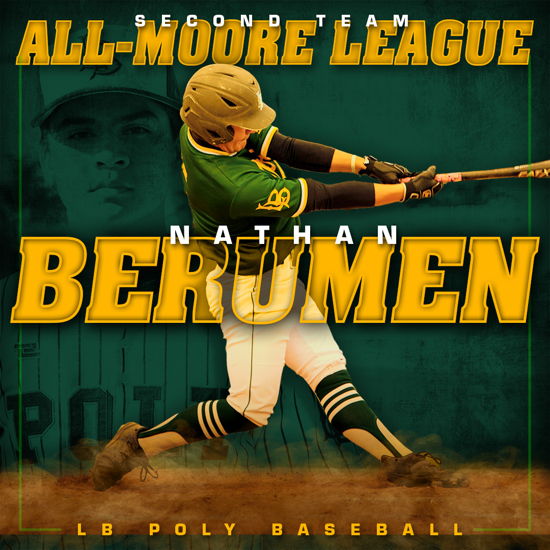 Congrats to Nate Berumen 

Second Team - All Moore League selection    

#longbeachpoly #scholarsandchampions #jackrabbitbaseball