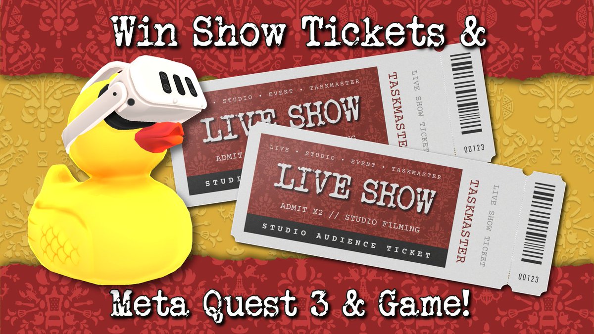 COMPETITION TIME 🎉🥳 THE ULTIMATE #TASKMASTER FAN BUNDLE 

We're giving away:
🎟️2x tickets to a live recording of Taskmaster 
🤝Meet &amp; greet @alexhorne
💌A Meta Quest 3 and a copy of Taskmaster VR

Runner up x3:
Copy of Taskmaster VR

To enter:

Follow Scallywagarcade on X 👍