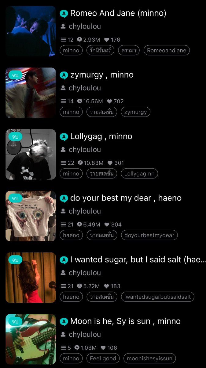 เรื่องของเรื่องคือ เมืีอคืนอ่านเรื่องแรกของไรท์คนนี้แล้วชอบ เลยอ่านเรื่อง 3 เพราะเวิสเดียวกัน แล้วมาอ่านเรื่อง 2,4,5,6 สรุปวันนี้ทั้งวันอ่านฟิคของคุณไรท์คนนี้จบหมดแล้วจ้ะ