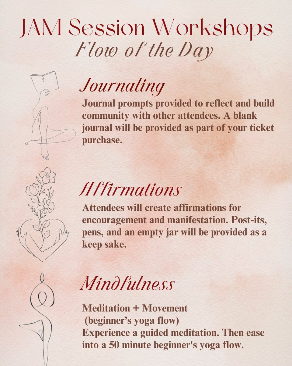In 2 weeks I'll be bringing my JAM Sessions to Brooklyn for a Summer Series at @brooklynwellnessclub
The 1st one will be focused on our root chakra - what helps us feel grounded, stable, and safe. Tickets include a journal, affirmation jar, tea light candles &amp; light refreshments.