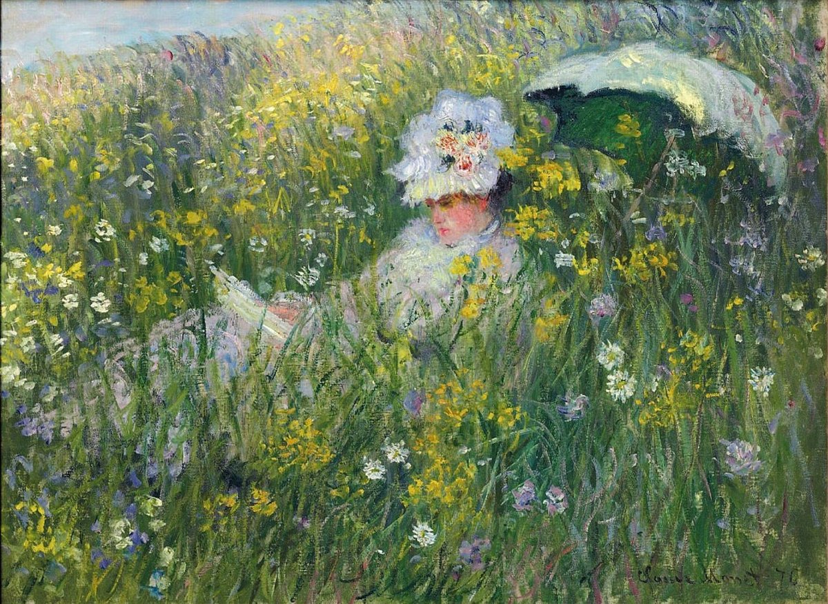 In the Meadow, 1876 linktr.ee/monet_artbot