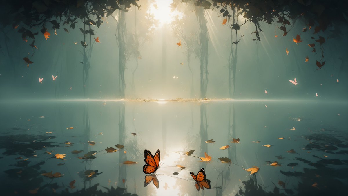 One week of wallpapers, Day 6 - Butterfly Lake.

Tranquility, silence, flutter.